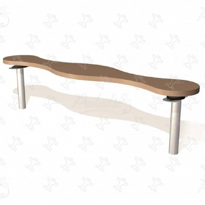 Huśtawka z poziomą ścieżką J14 place zabaw urządzenia do wspinania i balansowania Ścieżki obraz 3d