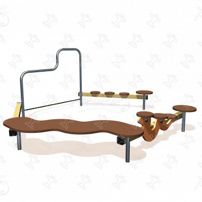 Tor równoważny J16 place zabaw urządzenia do wspinania i balansowania Ścieżki obraz 3d