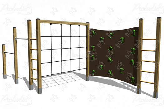 J1605 place zabaw urządzenia do wspinania i balansowania konstrukcje wspinaczkowe obraz 3d