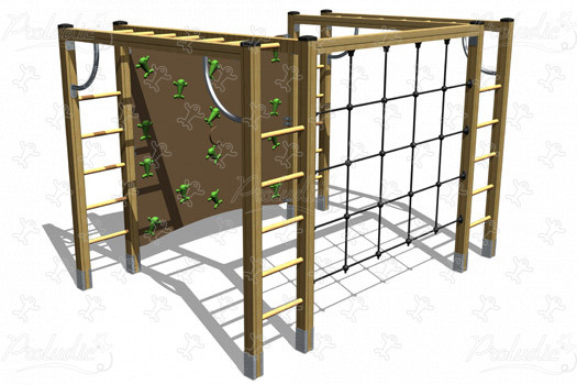 J1606 place zabaw urządzenia do wspinania i balansowania konstrukcje wspinaczkowe obraz 3d