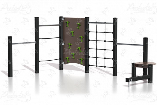 J1663-M place zabaw urządzenia do wspinania i balansowania konstrukcje wspinaczkowe obraz 3d