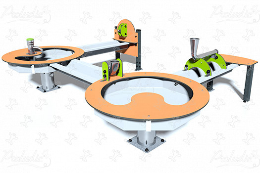 Miasto wodne J1717 place zabaw urządzenia edukacyjne i sensoryczne wodociągi obraz 3d