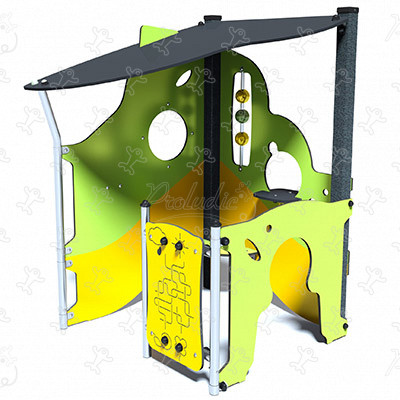 Radosny domek J232 place zabaw tradycyjne urządzenia zabawowe domki zabawowe obraz 3d