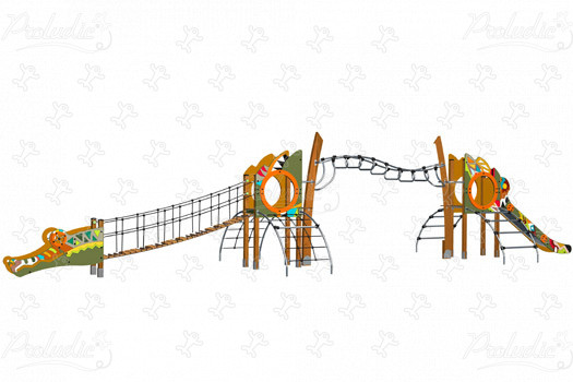 Krokodyl J2771-GE place zabaw grafic games wykończenie etnik obraz 3d