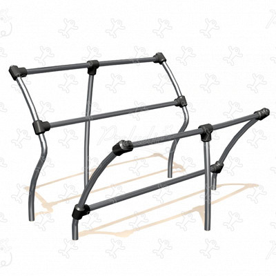 Barierki do siedzenia i opierania się J2825 mała architektura miejska meble, ogrodzenia i akcesoria meble (ławki, kosze, wiaty) obraz 3d