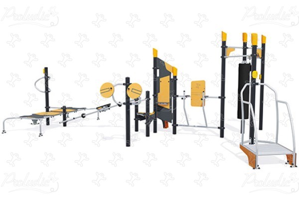Kompletna stacja sportowo-rekreacyjna J37103® sport i fitness acti’fun acti’fit obraz 3d