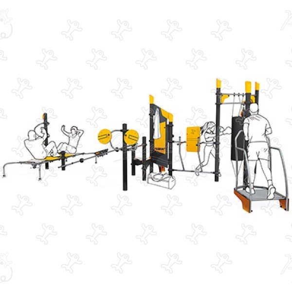 Kompletna stacja sportowo-rekreacyjna J37103® sport i fitness acti’fun acti’fit obraz 3d