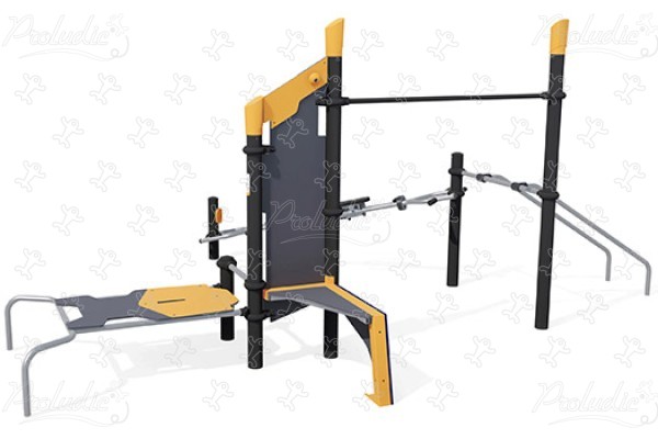 Kompaktowa stacja zabaw sportowych na ręce, nogi i brzuch J37106® sport i fitness acti’fun acti’fit obraz 3d