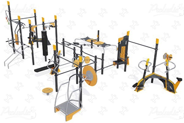 Sportowy ośrodek stacji zabaw J37108® sport i fitness acti’fun acti’fit obraz 3d
