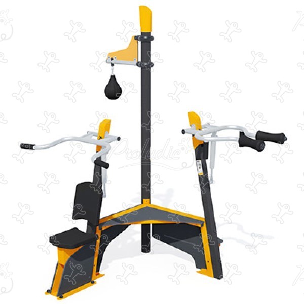 Kompaktowa stacja zabaw sportowych w centrum treningowym J37110® sport i fitness acti’fun acti’fit obraz 3d
