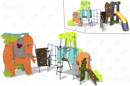 Dżungla J4081 place zabaw zabawki tematyczne przygoda obraz 3d