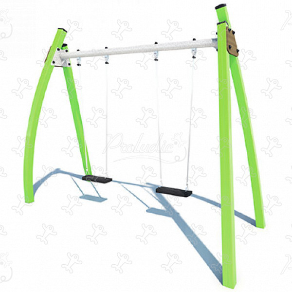 2 płaskie siedzenia J432® place zabaw tradycyjne urządzenia zabawowe huśtawki obraz 3d