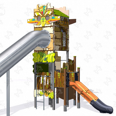 Kwadratowa wieża J47200-GA place zabaw grafic games wykończenie amazonia obraz 3d