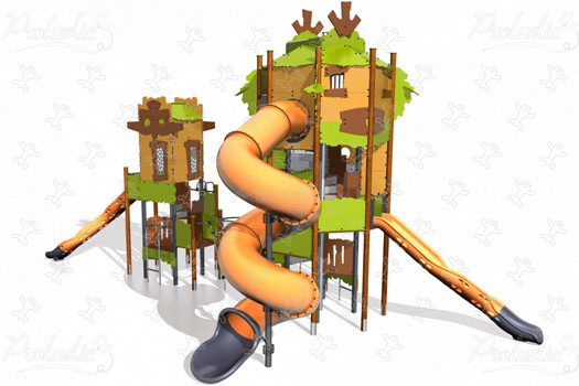 Podwójna wieża J47202-P place zabaw zabawki tematyczne przygoda obraz 3d