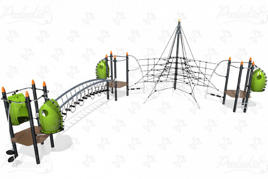 J4800 place zabaw urządzenia do wspinania i balansowania rope structures / linaria obraz 3d