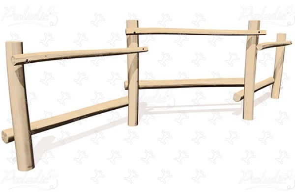 Szlak kłód J4907 place zabaw place zabaw z naturalnego drewna Ścieżki obraz 3d