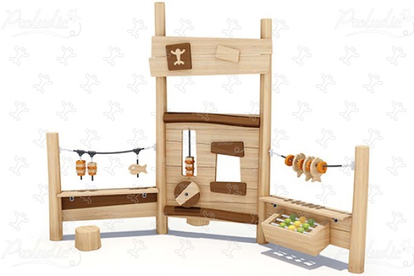 Sklep J49107® place zabaw place zabaw z naturalnego drewna konstrukcje wielofunkcyjne obraz 3d