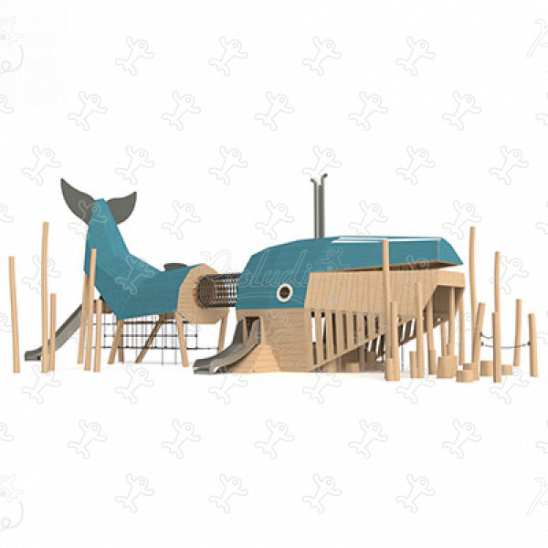 Wieloryb J49117® place zabaw place zabaw z naturalnego drewna Łodzie i sceny morskie obraz 3d