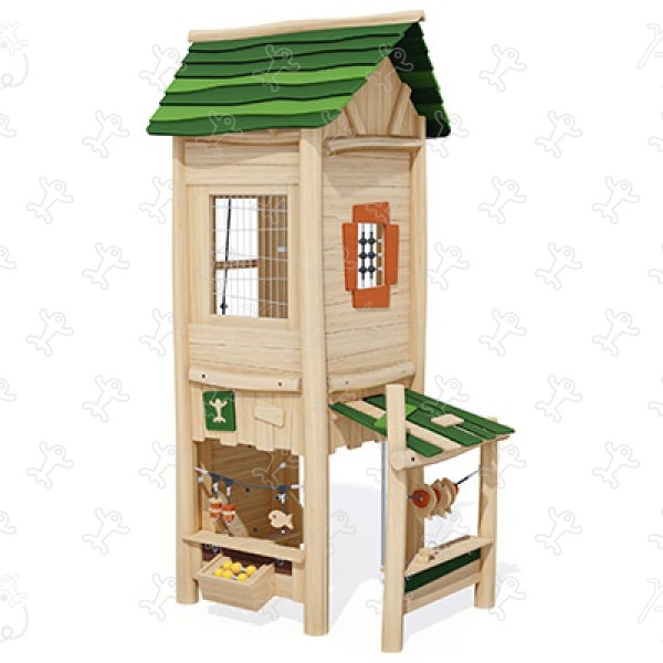 Sklep rybny J49211® place zabaw place zabaw z naturalnego drewna konstrukcje wielofunkcyjne obraz 3d