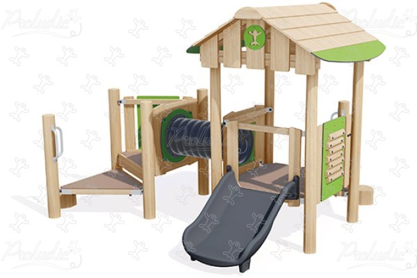 J49253® place zabaw place zabaw z naturalnego drewna konstrukcje wielofunkcyjne obraz 3d