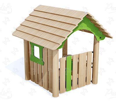 J49259 place zabaw place zabaw z naturalnego drewna klasyczne urządzenia obraz 3d