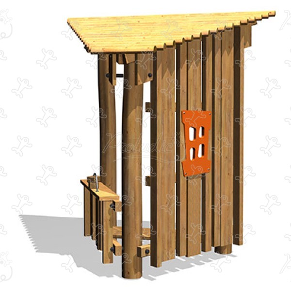 Domek zabawowy J4940 place zabaw place zabaw z naturalnego drewna domki zabawowe obraz 3d