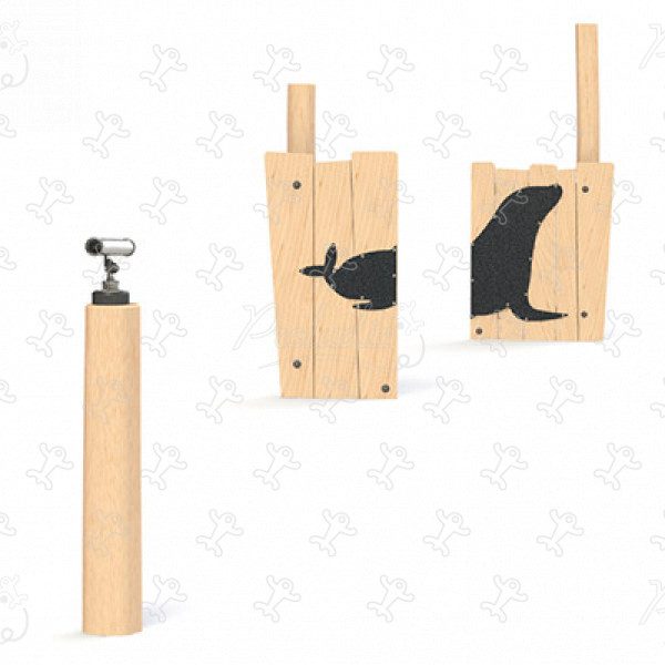 Anamorfoza lwa morskiego J4954® place zabaw place zabaw z naturalnego drewna gry edukacyjne i sensoryczne obraz 3d