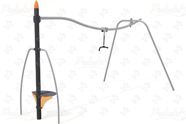 Skolejka linowa J515 place zabaw urządzenia ruchome zjazdy linowe obraz 3d