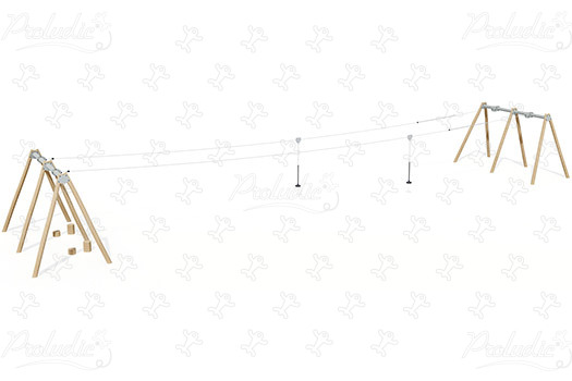 J521 place zabaw place zabaw z naturalnego drewna klasyczne urządzenia obraz 3d