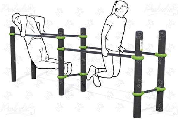 Podwójne równoległe drążki J5228 sport i fitness acti’fun acti’street obraz 3d