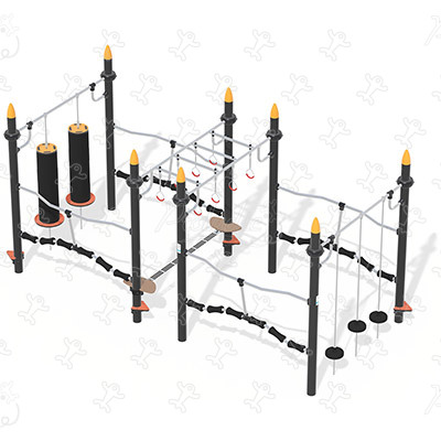 Szlak Ninja slalomowy J5925® place zabaw acti’fun acti’ninja obraz 3d