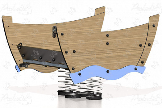 Łódź wiosłowa J859 place zabaw urządzenia ruchome bujaki obraz 3d