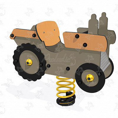 Traktor J865 place zabaw urządzenia ruchome bujaki obraz 3d