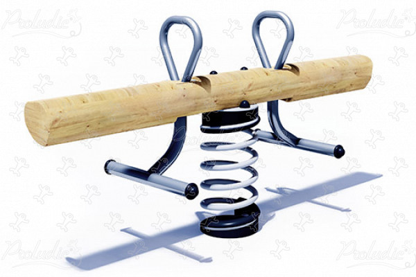 Podwójna kłoda J882® place zabaw place zabaw z naturalnego drewna bujaki obraz 3d