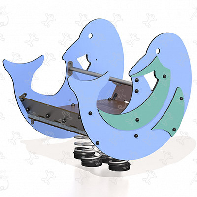 Delfin J981 place zabaw urządzenia ruchome bujaki obraz 3d