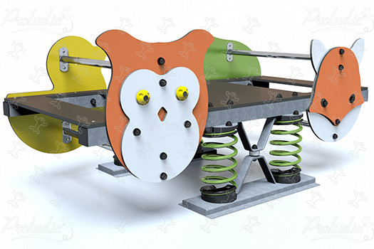 Las J984 place zabaw urządzenia ruchome bujaki obraz 3d