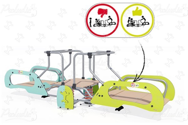 Znak szlaku fitness J987® place zabaw urządzenia ruchome bujaki obraz 3d