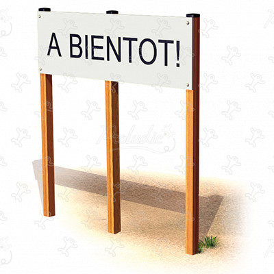 Słup drogowskazowy szlaku biegowego JPS03 sport i fitness acti’fun Ścieżka zdrowia wykonana z drewna obraz 3d