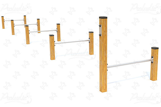 Juniorowe płotki JPS12-J sport i fitness acti’fun Ścieżka zdrowia wykonana z drewna obraz 3d