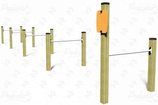 Seniorowe płotki JPS12-S sport i fitness acti’fun Ścieżka zdrowia wykonana z drewna obraz 3d