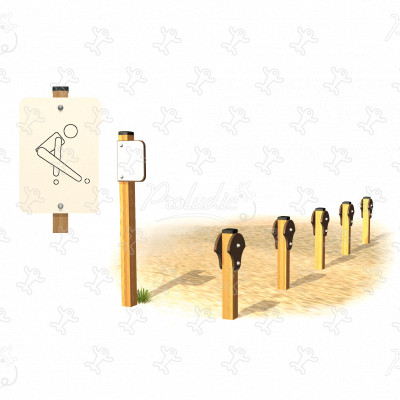 Juniorowe skakanie przez żabki JPS16-J sport i fitness acti’fun Ścieżka zdrowia wykonana z drewna obraz 3d