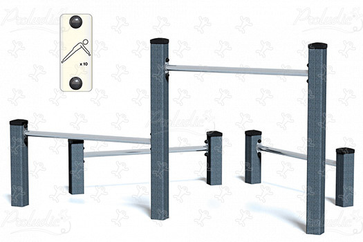 Seniorowe drążki do pompków JPS18-S-M sport i fitness acti’fun acti’ninja obraz 3d