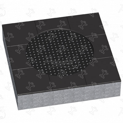 Okrągła trampolina R34-ETP-010 place zabaw acti’fun trampoliny obraz 3d