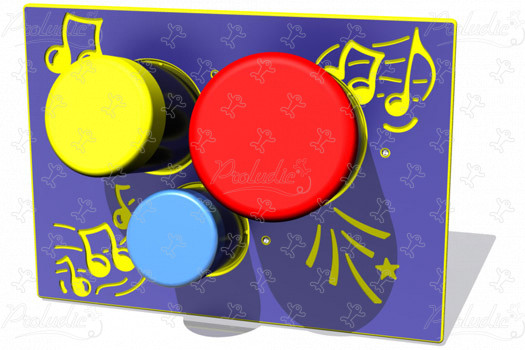 Panel bongo Tam Tam R34-FIMUBON6 place zabaw urządzenia edukacyjne i sensoryczne tablice aktywności, gry dźwiękowe i muzyczne obraz 3d