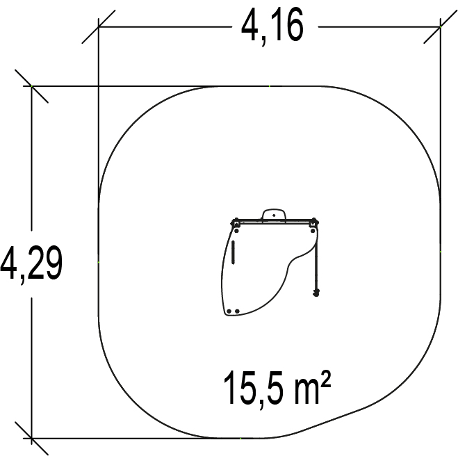 Kasa biletowa J221 place zabaw tradycyjne urządzenia zabawowe domki zabawowe obraz widok z góry